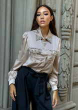 Load image into Gallery viewer, Embellished Satin Shirt